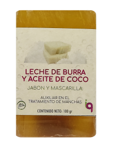Fotografía de producto Jabón Artesanal de Leche de Burra y coco con contenido de 100 gr. de Iq Herbal Products 